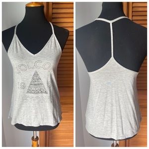 Volcom Heather Gray T-Strap Tank NWOT
